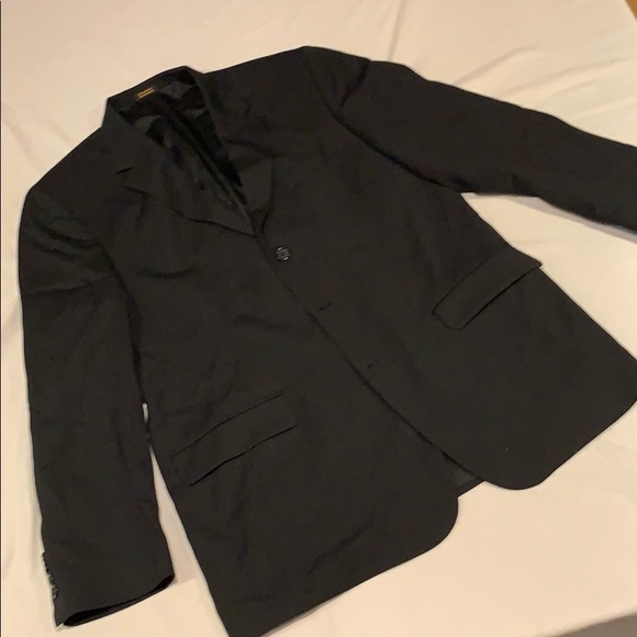 Black suit coat blazer Men’s size 42R 3 button - Picture 3 of 6